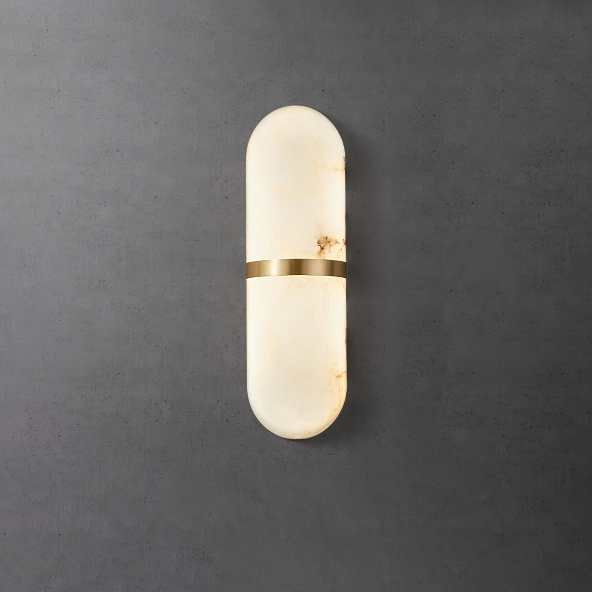 Alabaster Pill Wall Light, Hardwired Wall Sconce, detail 45