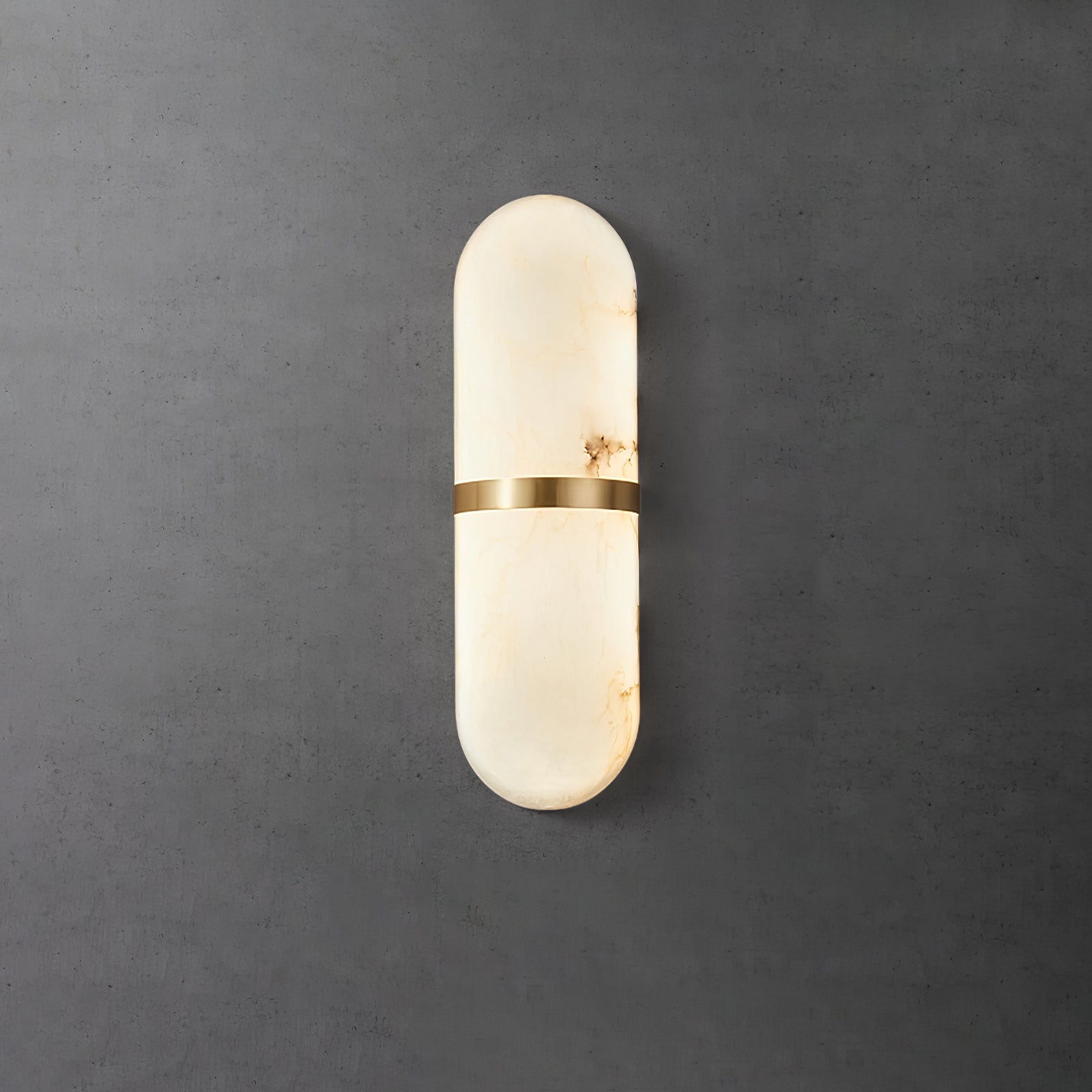 Alabaster Pill Wall Light, Hardwired Wall Sconce, detail 45