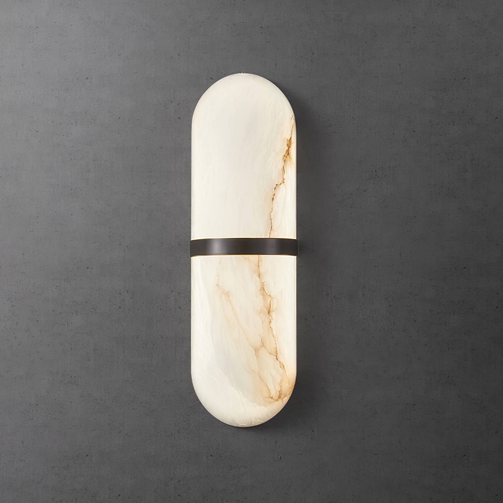 Alabaster Pill Wall Light, Hardwired Wall Sconce, detail 29