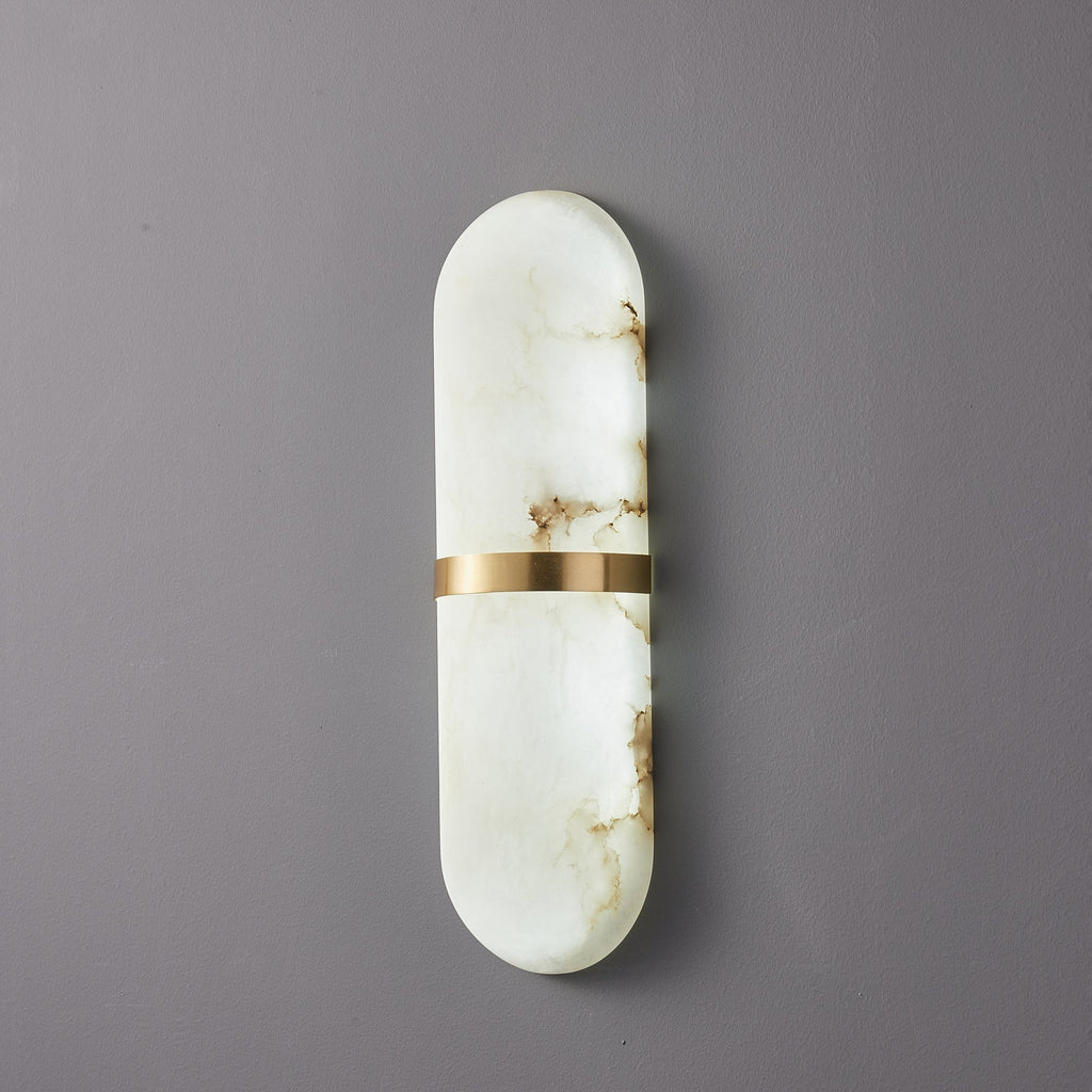Alabaster Pill Wall Light, Hardwired Wall Sconce, detail 30