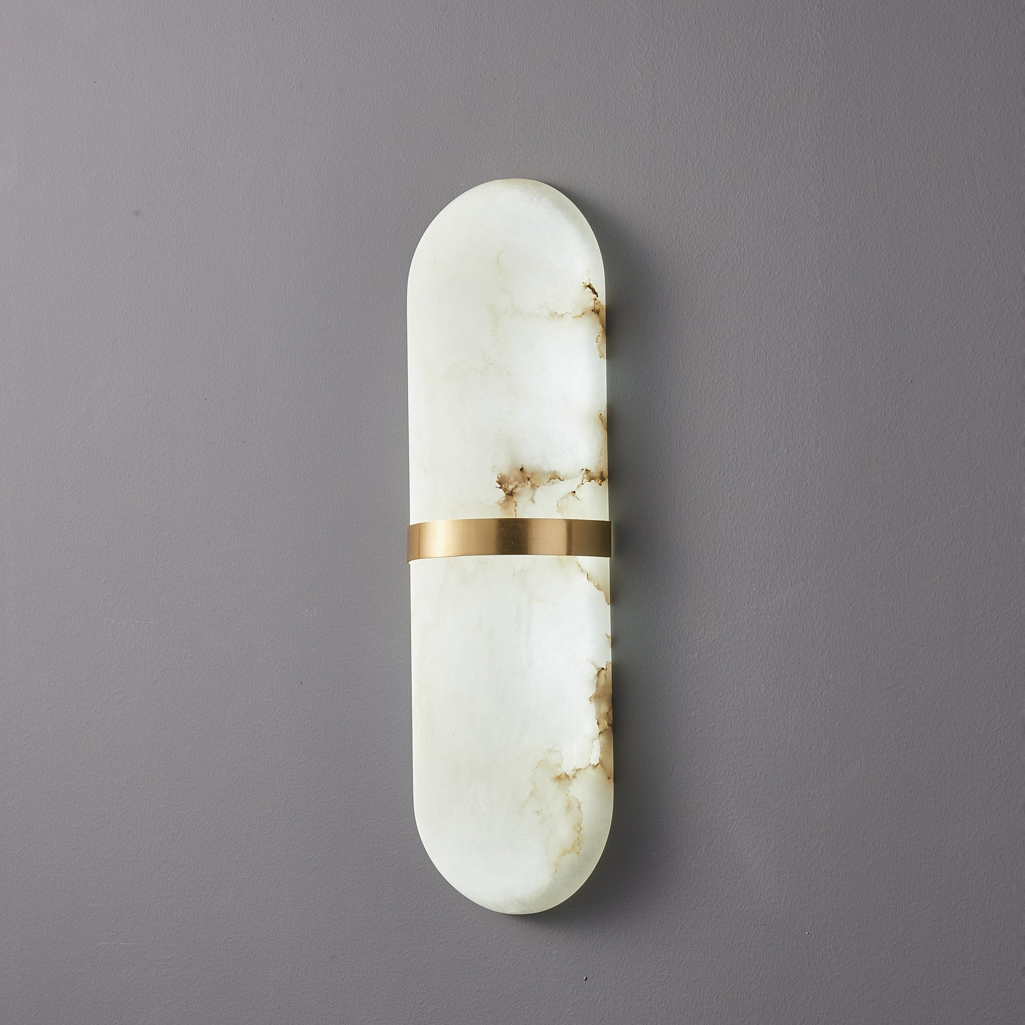 Alabaster Pill Wall Light, Hardwired Wall Sconce, detail 30