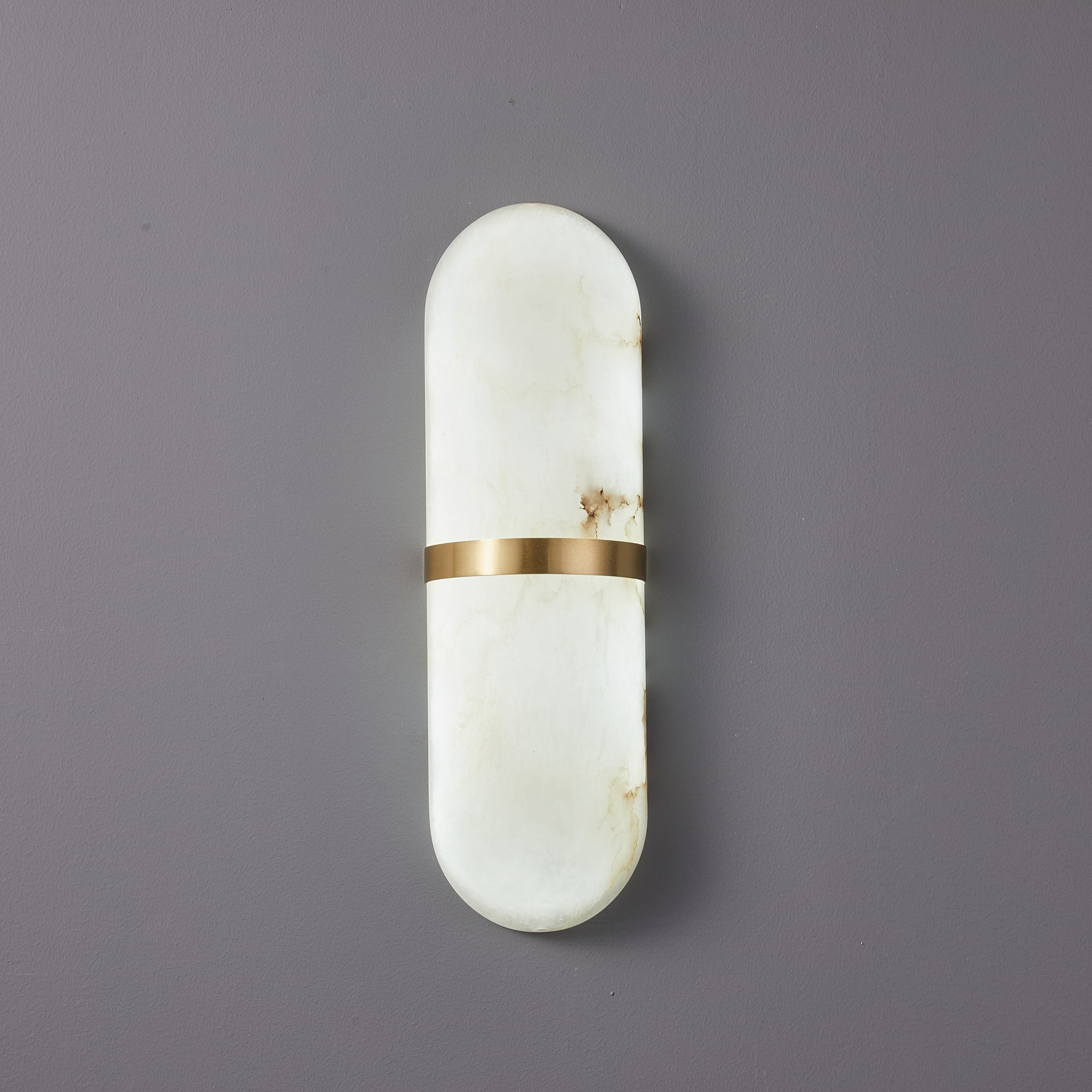 Alabaster Pill Wall Light, Hardwired Wall Sconce, detail 31