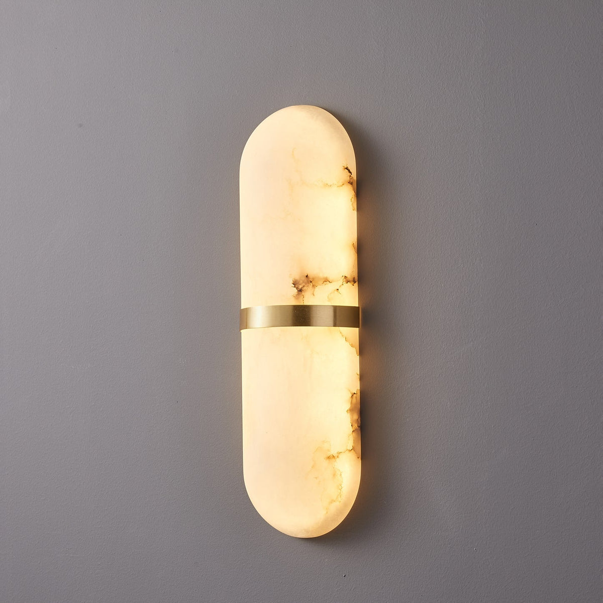 Alabaster Pill Wall Light, Hardwired Wall Sconce, detail 44