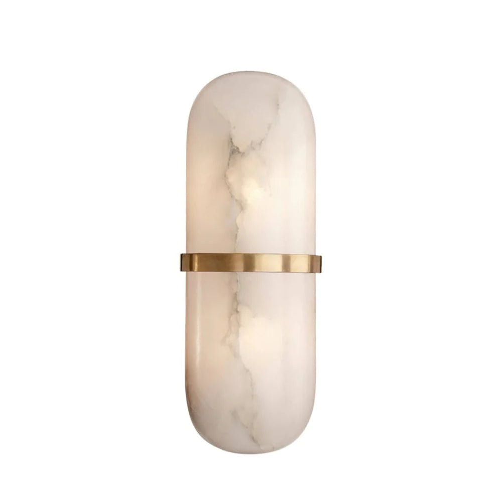 Alabaster Pill Wall Light, Hardwired Wall Sconce, detail 48