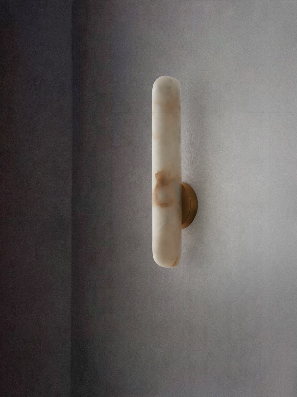 Alabaster Rod Wall Light, Hardwired Wall Sconce, detail 8