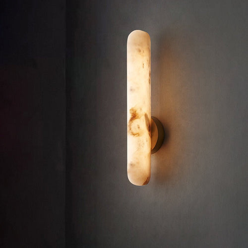 Alabaster Rod Wall Light, Hardwired Wall Sconce, detail 2