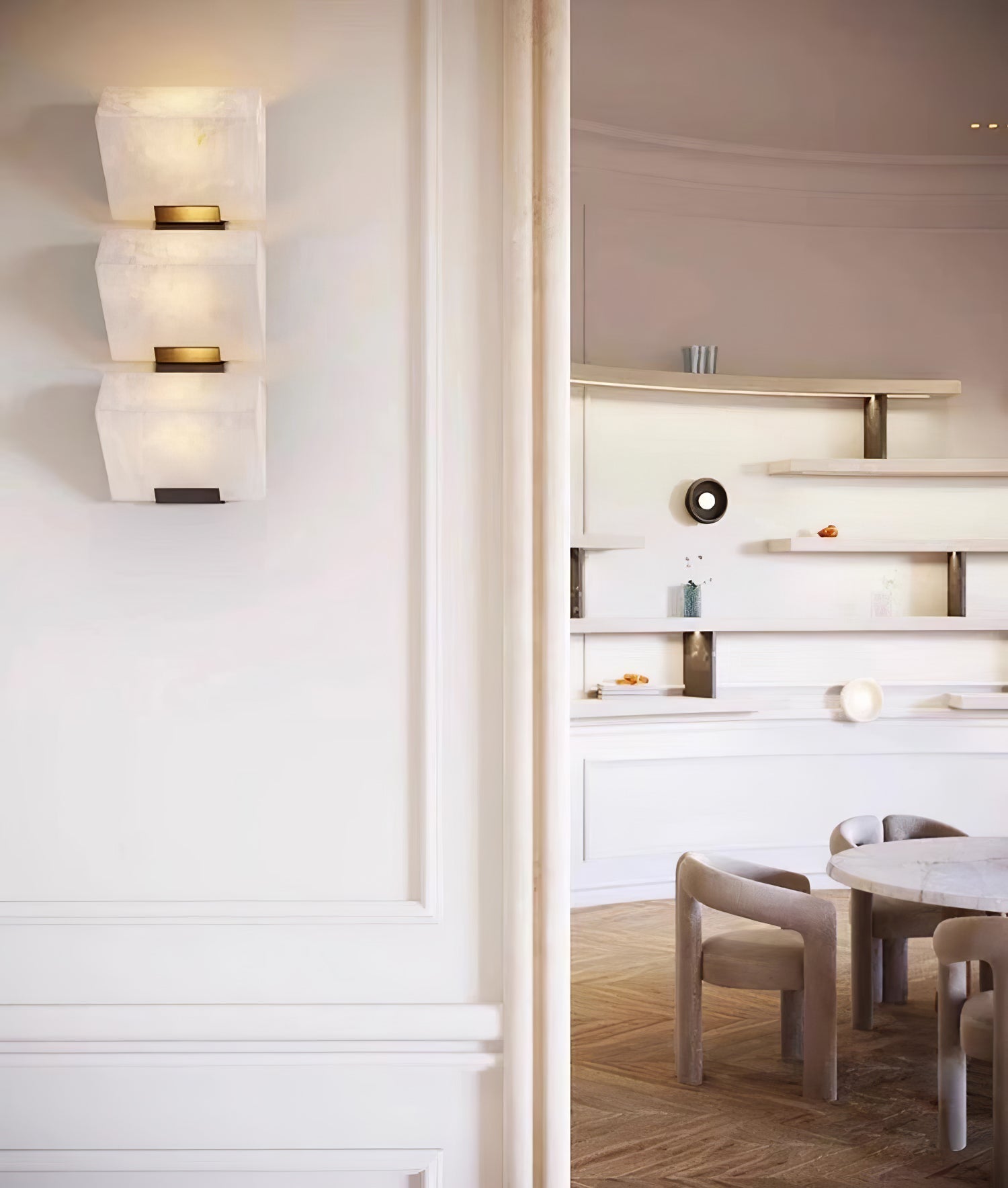 Alabaster Staircase Plug-In Wall Light, Plug-In Wall Sconce, detail 27