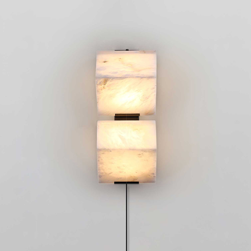 Alabaster Staircase Plug-In Wall Light, Plug-In Wall Sconce, detail 7
