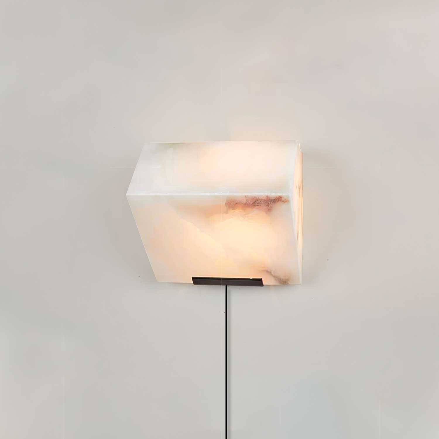 Alabaster Staircase Plug-In Wall Light, Plug-In Wall Sconce, detail 6