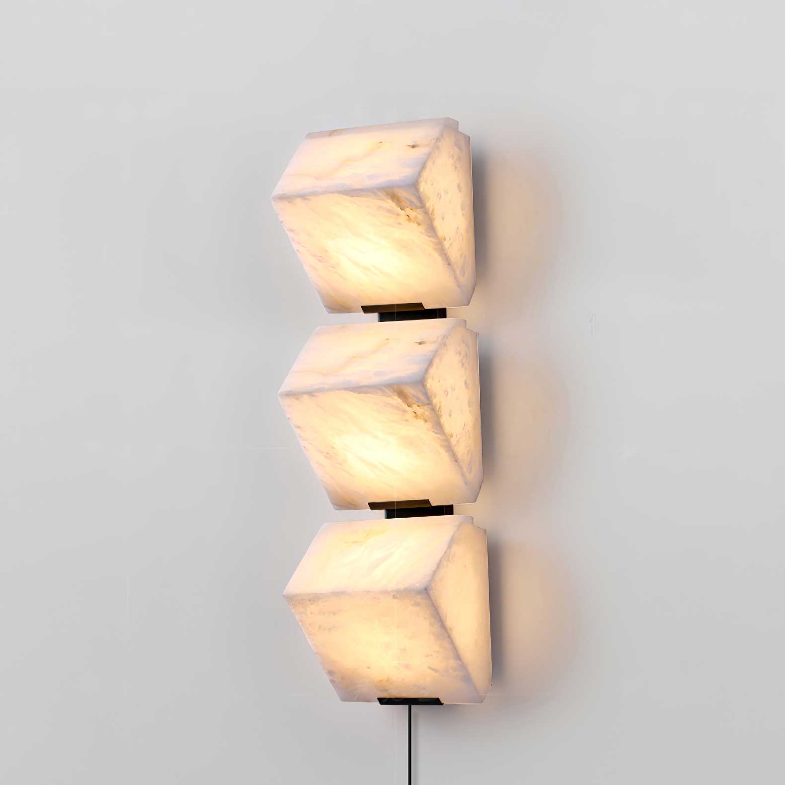 Alabaster Staircase Plug-In Wall Light, Plug-In Wall Sconce, detail 8