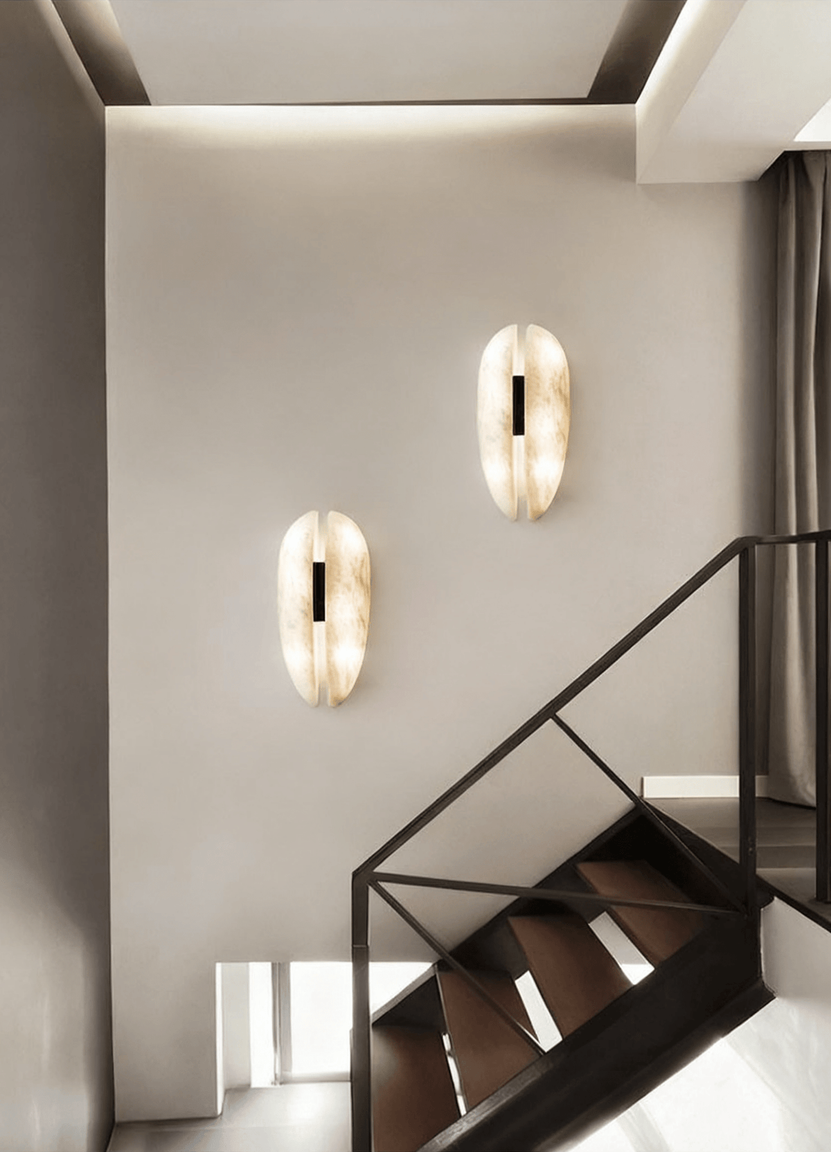 Alabaster Veil Wall Light, Hardwired Wall Sconce, detail 10