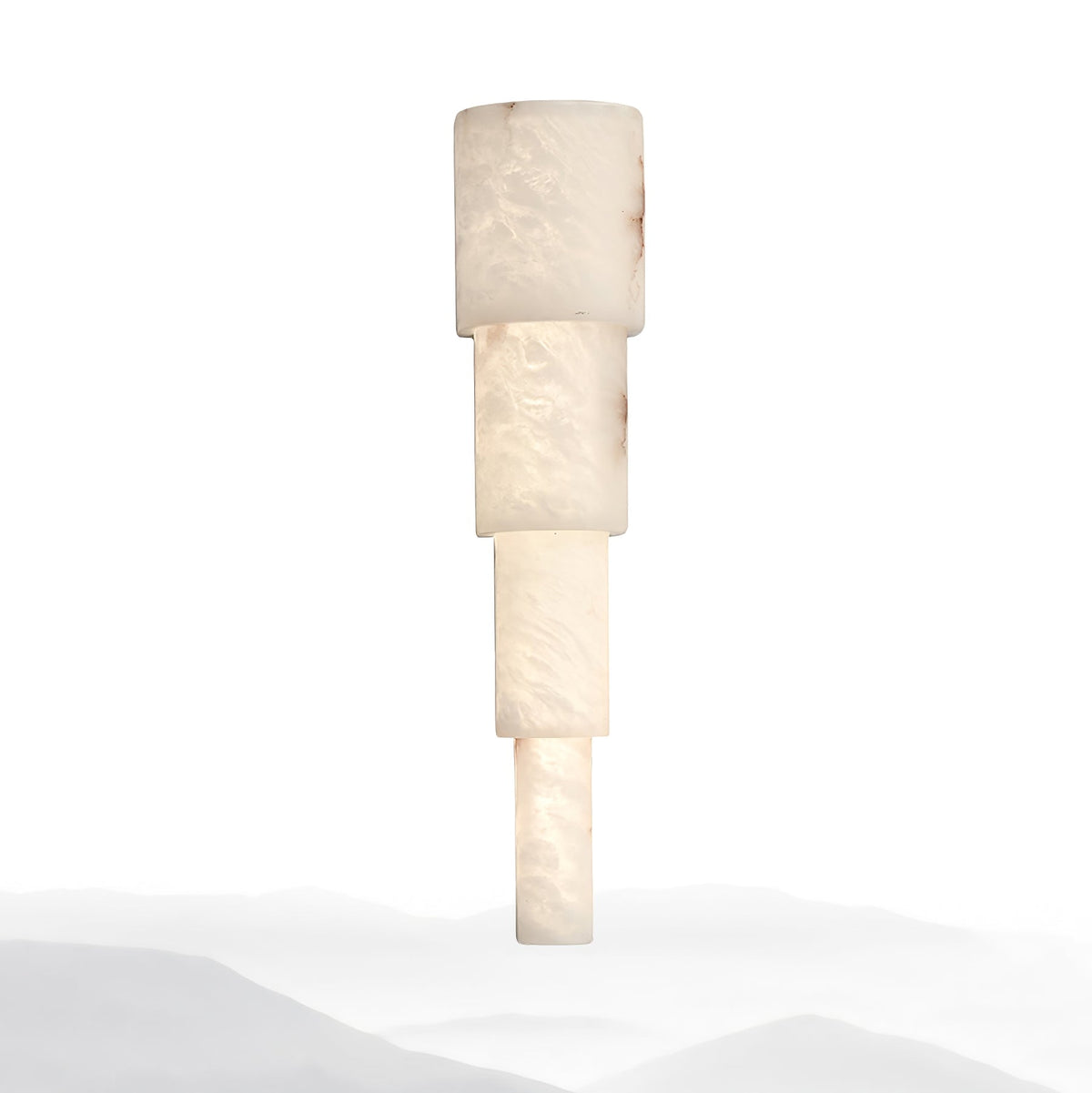 Alba Cascade Alabaster Wall Light, Hardwired Wall Sconce, detail 15