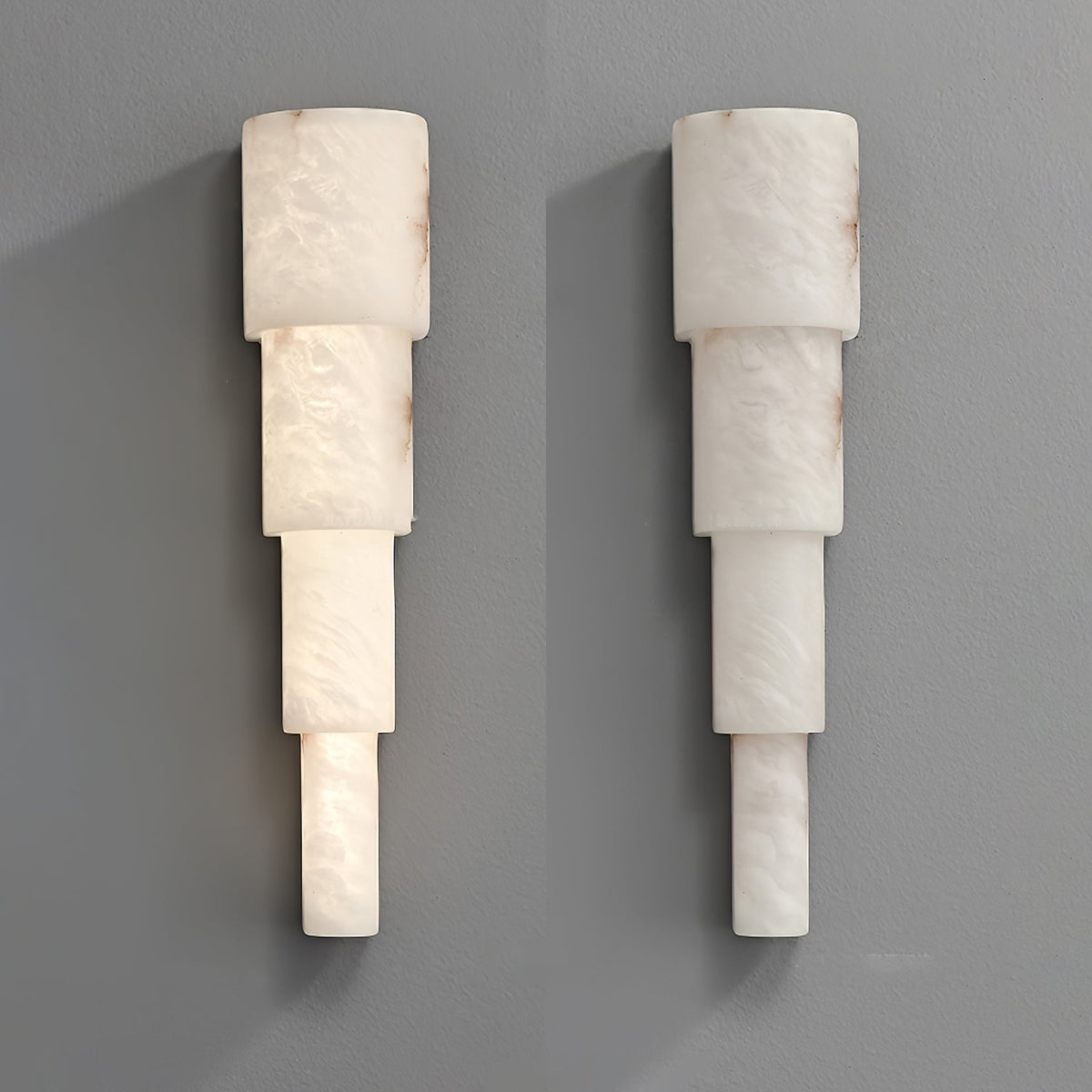 Alba Cascade Alabaster Wall Light, Hardwired Wall Sconce, detail 6