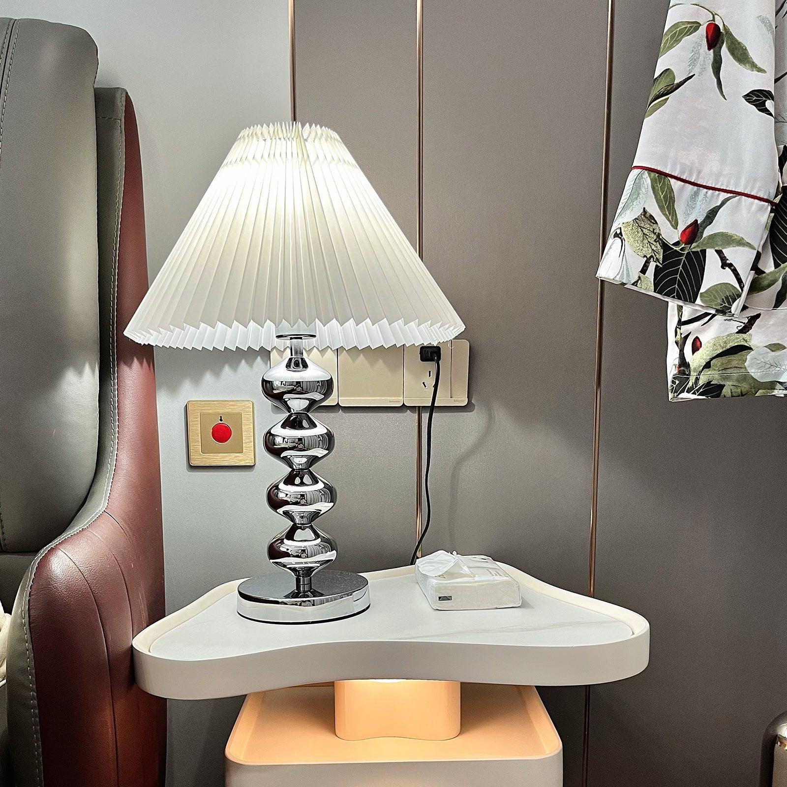 Aleisha Pleated Table Light, Bedside Table Lamp, detail 9