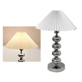 Aleisha Pleated Table Light, Bedside Table Lamp, Metal, Dia 35cm x H 50cm