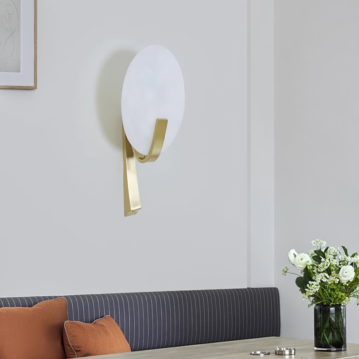 Alice Alabaster Wall Light, Hardwired Wall Sconce, detail 26