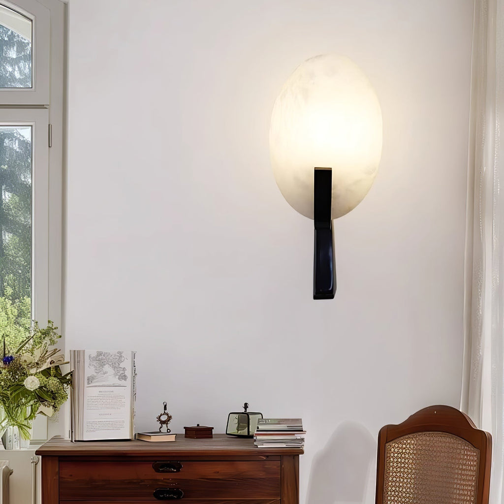 Alice Alabaster Wall Light, Hardwired Wall Sconce, detail 28