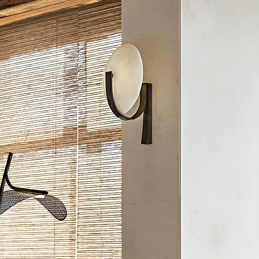 Alice Alabaster Plug-In Wall Light, Plug-In Wall Sconce, detail 6