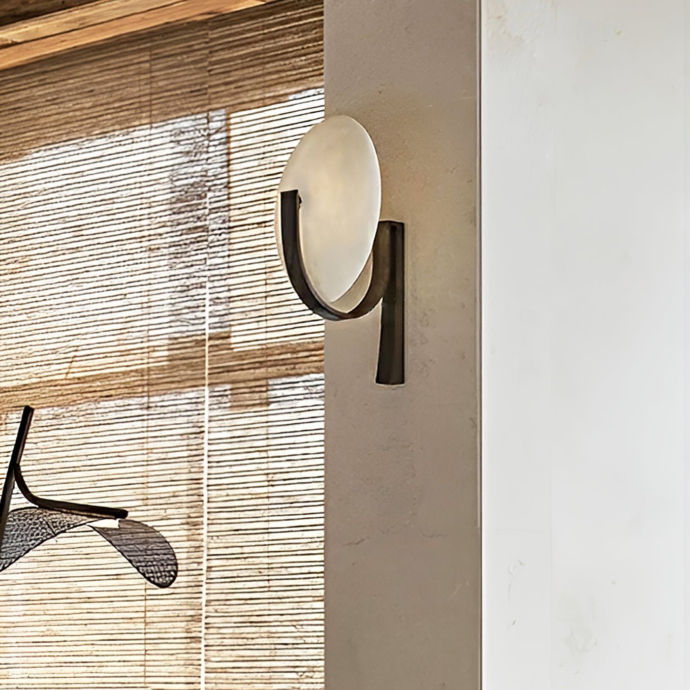 Alice Alabaster Plug-In Wall Light, Plug-In Wall Sconce, detail 6