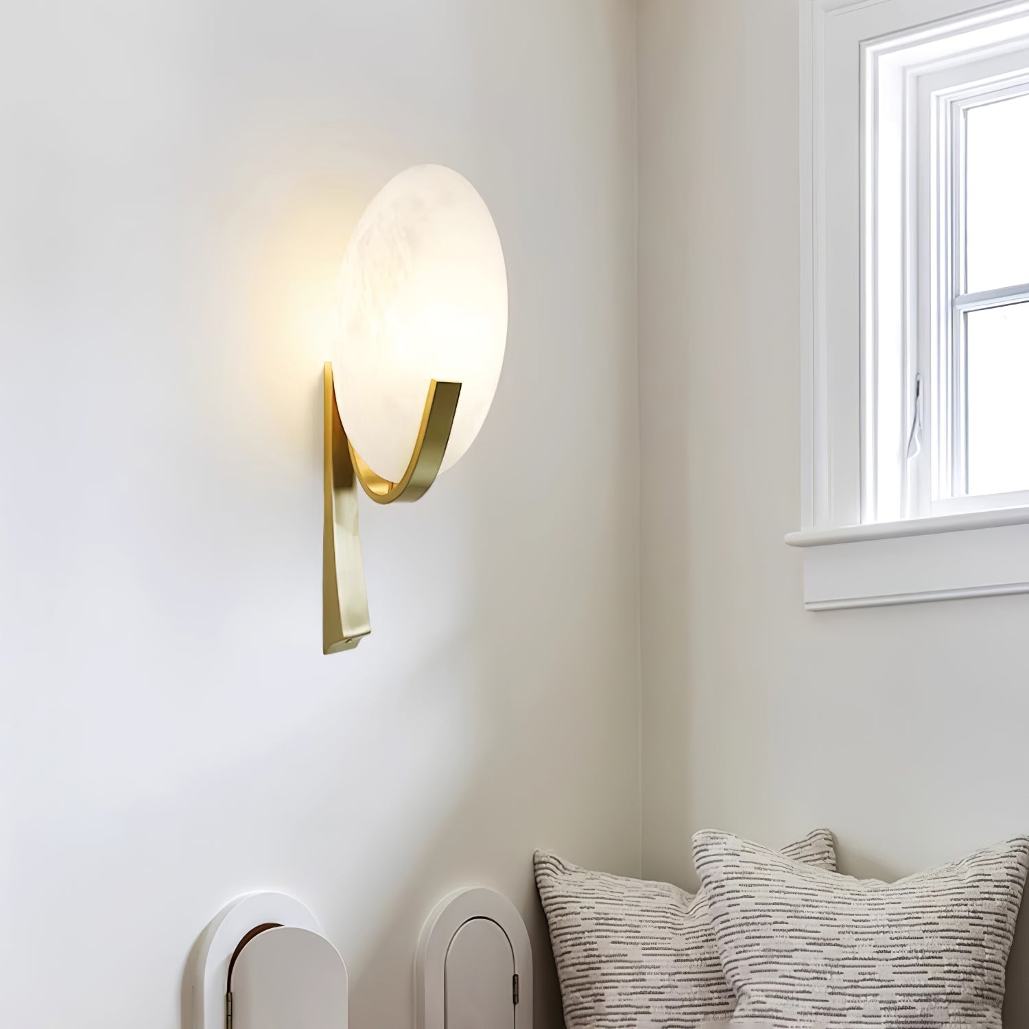 Alice Alabaster Plug-In Wall Light, Plug-In Wall Sconce, detail 24