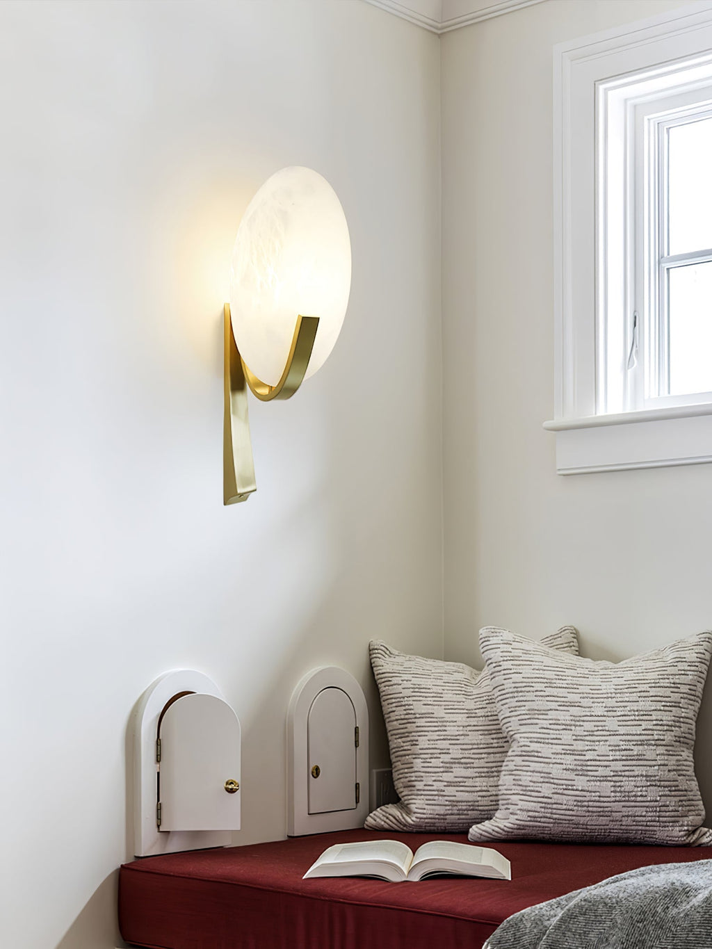 Alice Alabaster Wall Light, Hardwired Wall Sconce, detail 23