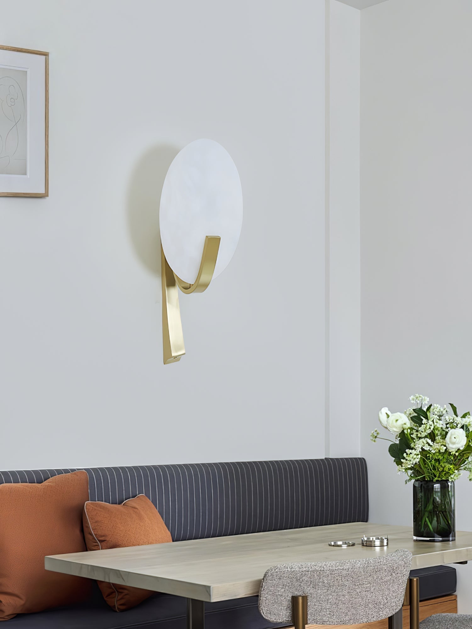 Alice Alabaster Plug-In Wall Light, Plug-In Wall Sconce, detail 34