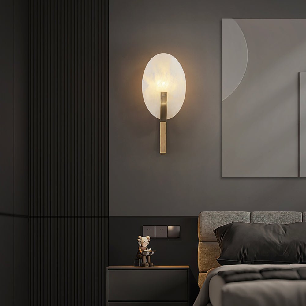 Alice Alabaster Plug-In Wall Light, Plug-In Wall Sconce, detail 10