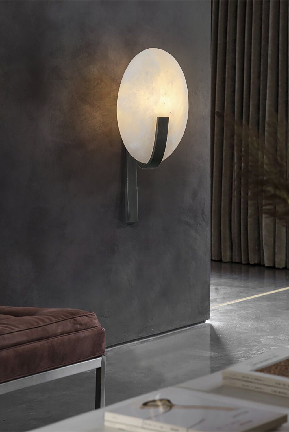 Alice Alabaster Plug-In Wall Light, Plug-In Wall Sconce, detail 11