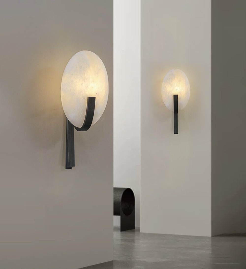Alice Alabaster Plug-In Wall Light, Plug-In Wall Sconce, detail 5