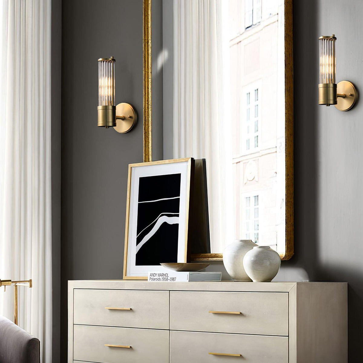 Celeste Cylinde Wall Light, Hardwired Wall Sconce, detail 2
