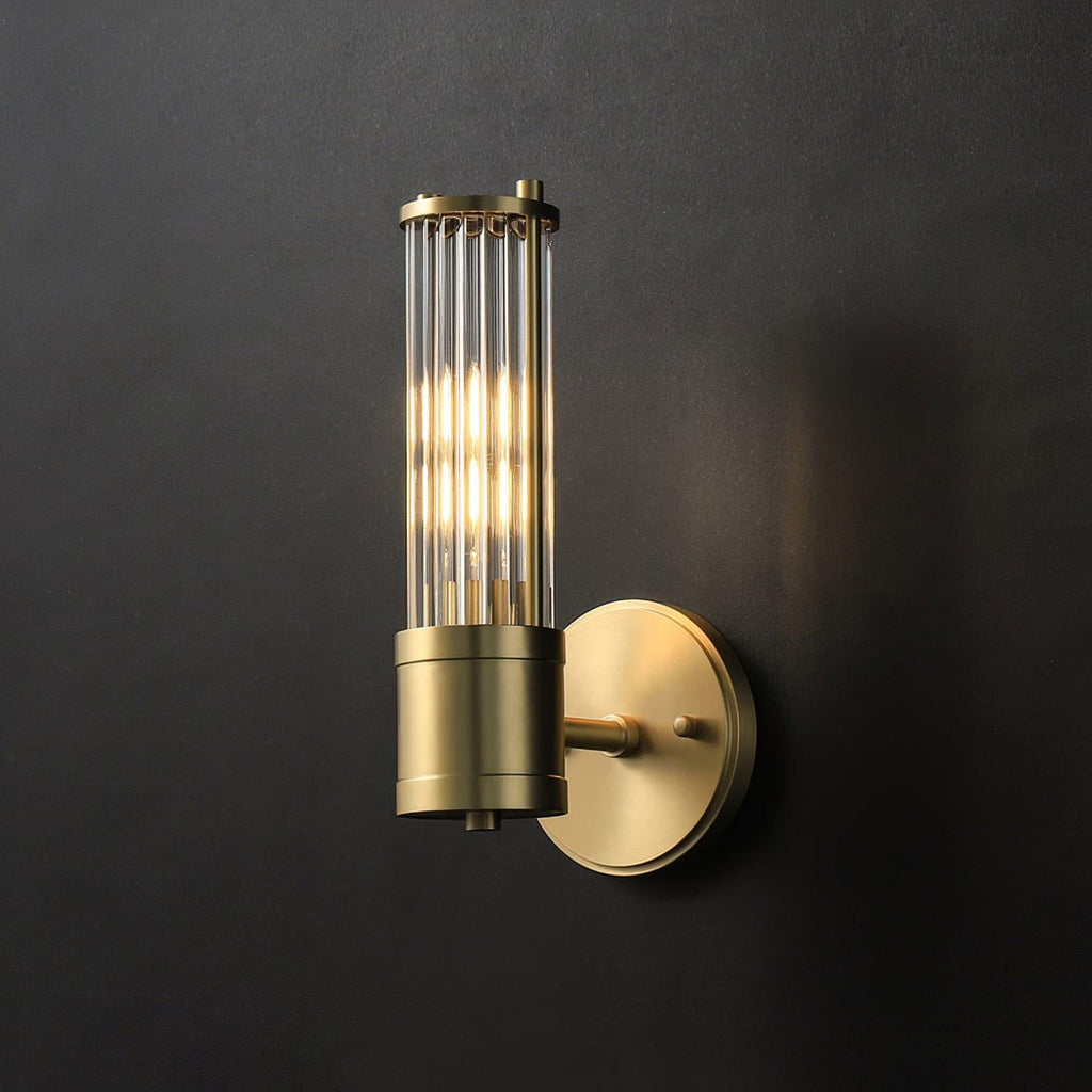Allen Brass Wall Light, Hardwired Wall Sconce, Dia 16cm x H 30cm