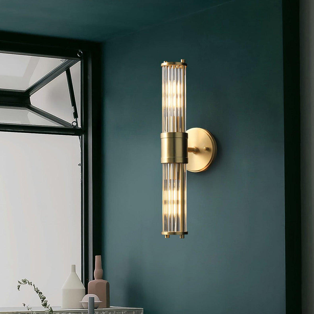 Celeste Cylinde Wall Light, Hardwired Wall Sconce, detail 6