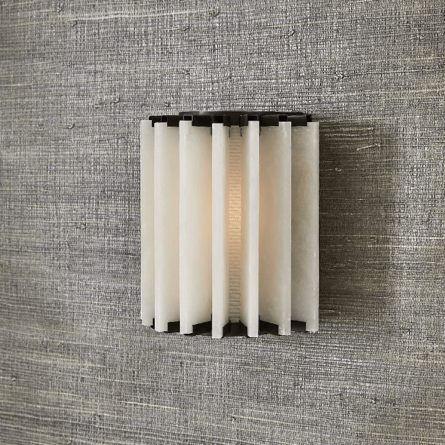 Altrix Alabaster Wall Light - Dia 25cm x H 18cm Metal, Hardwired Wall Sconce, detail 12
