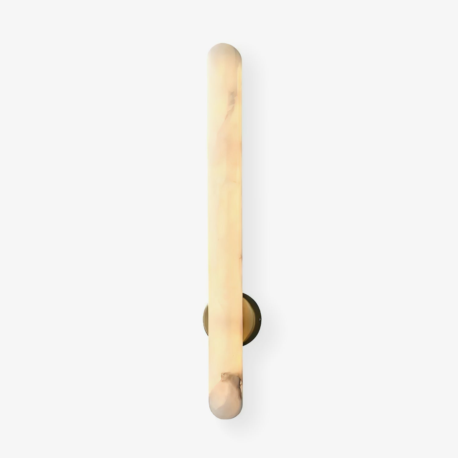 Alunari Alabaster Wall Light, Hardwired Wall Sconce, Metal, Dia 5cm x H 40cm