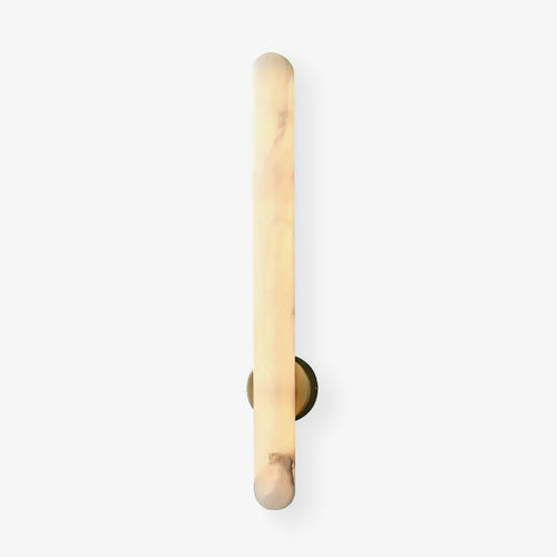 Alunari Alabaster Wall Light, Hardwired Wall Sconce, Metal, Dia 5cm x H 40cm