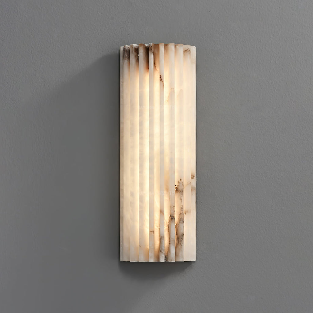 Alvia Alabaster Wall Light, Hardwired Wall Sconce, detail 2