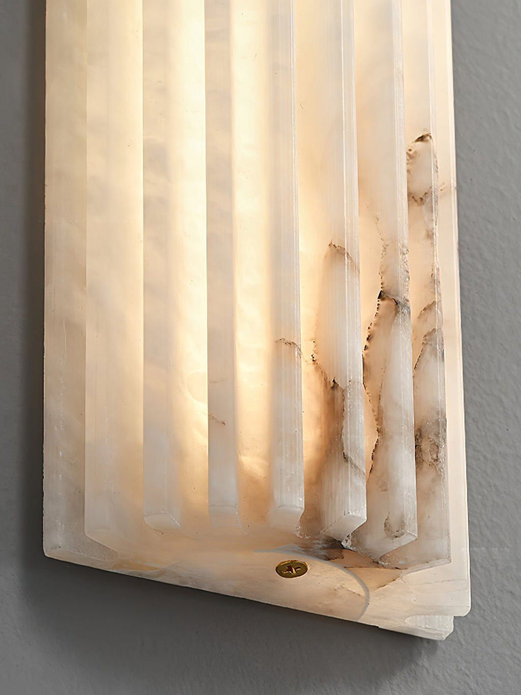 Alvia Alabaster Wall Light, Hardwired Wall Sconce, detail 8