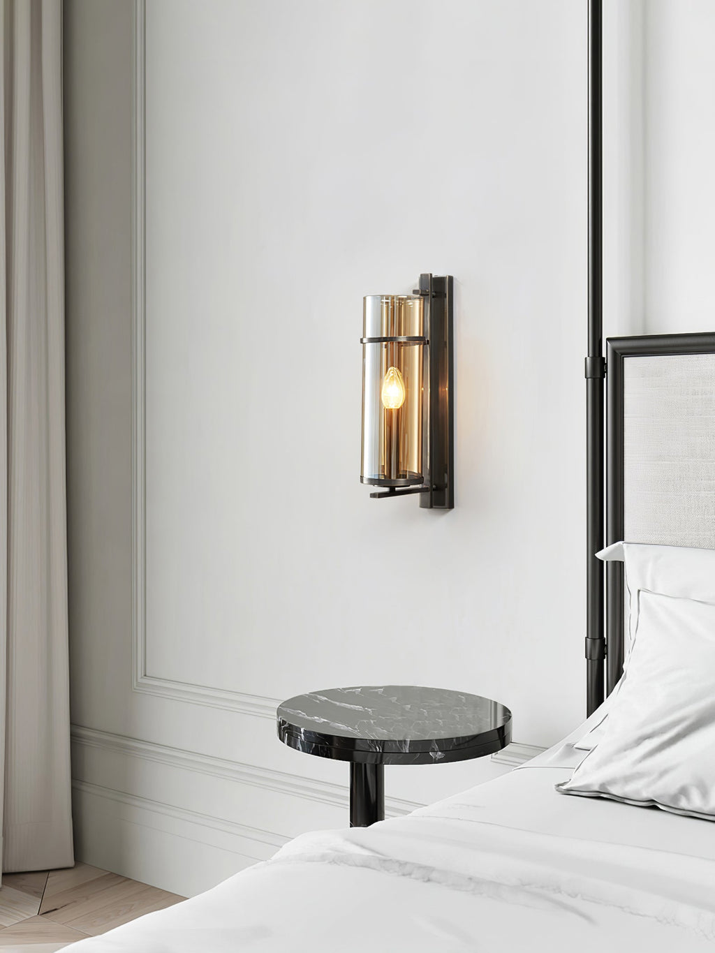 Amalfi Wall Light - Dia 10cm x H 40cm Metal, Hardwired Wall Sconce, detail 12