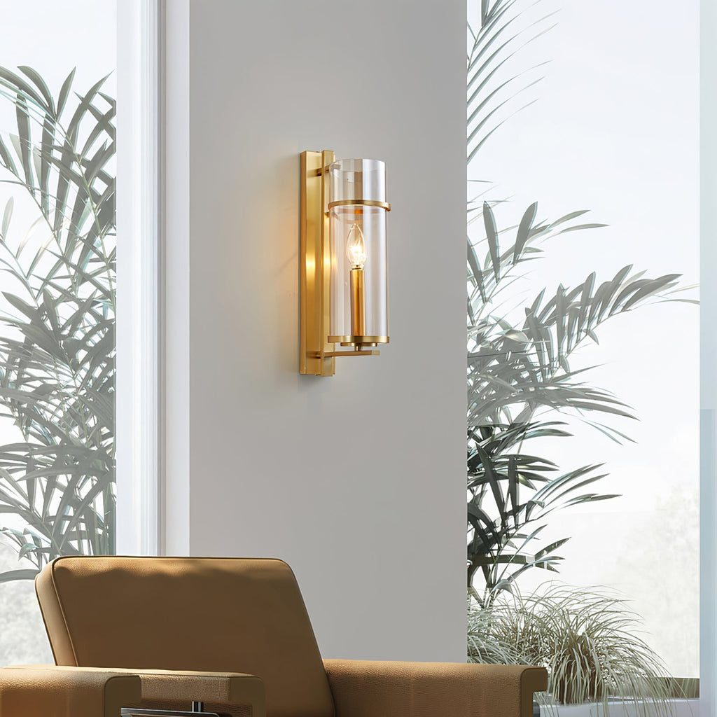 Amalfi Wall Light - Dia 10cm x H 40cm Metal, Hardwired Wall Sconce, detail 7