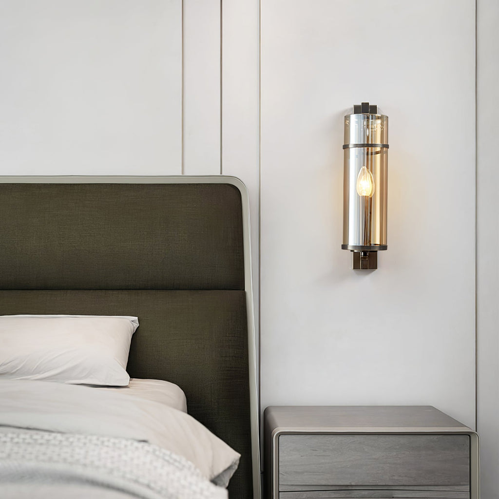 Amalfi Wall Light - Dia 10cm x H 40cm Metal, Hardwired Wall Sconce, detail 15