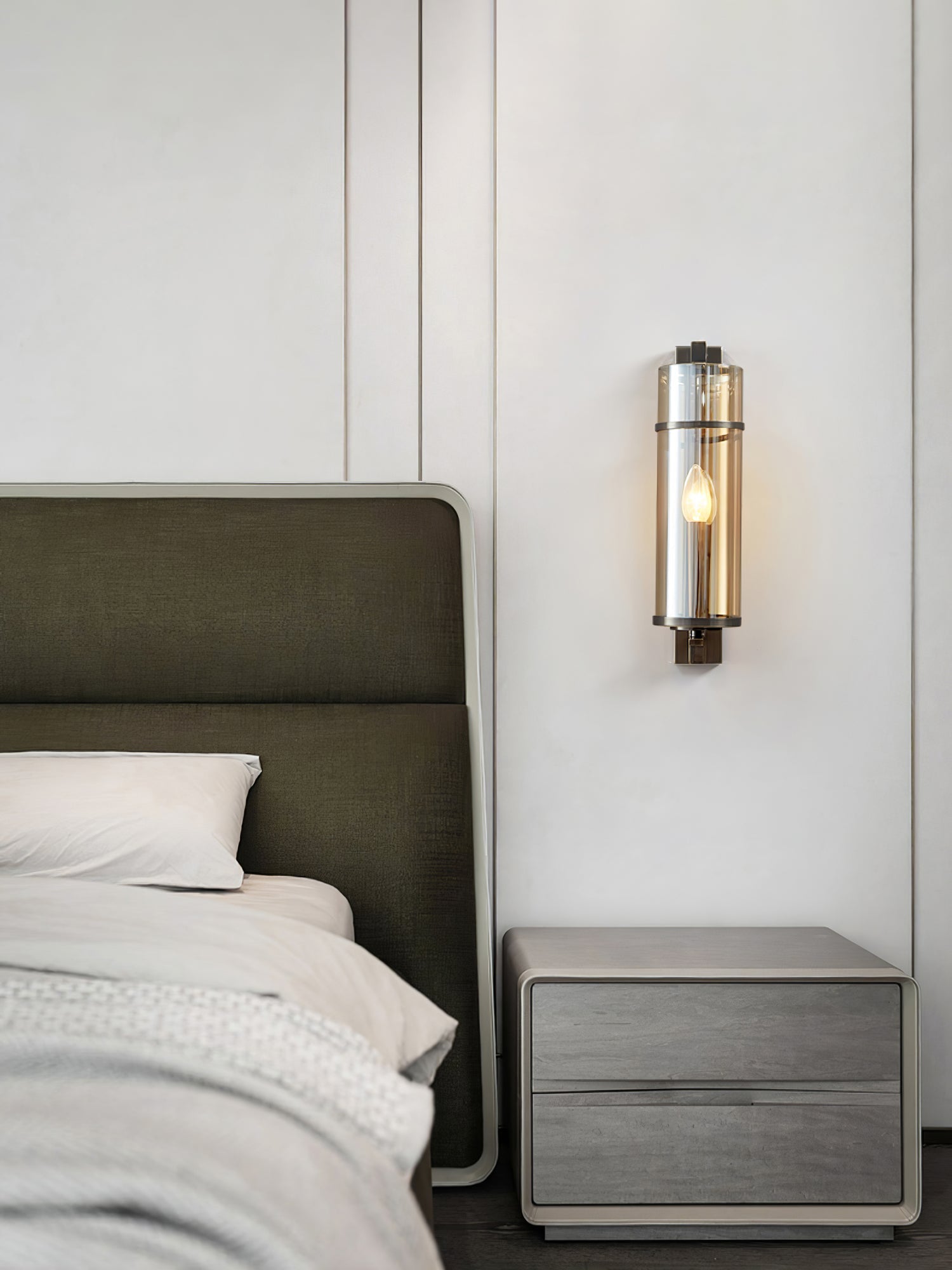 Amalfi Wall Light - Dia 10cm x H 40cm Metal, Hardwired Wall Sconce, detail 17