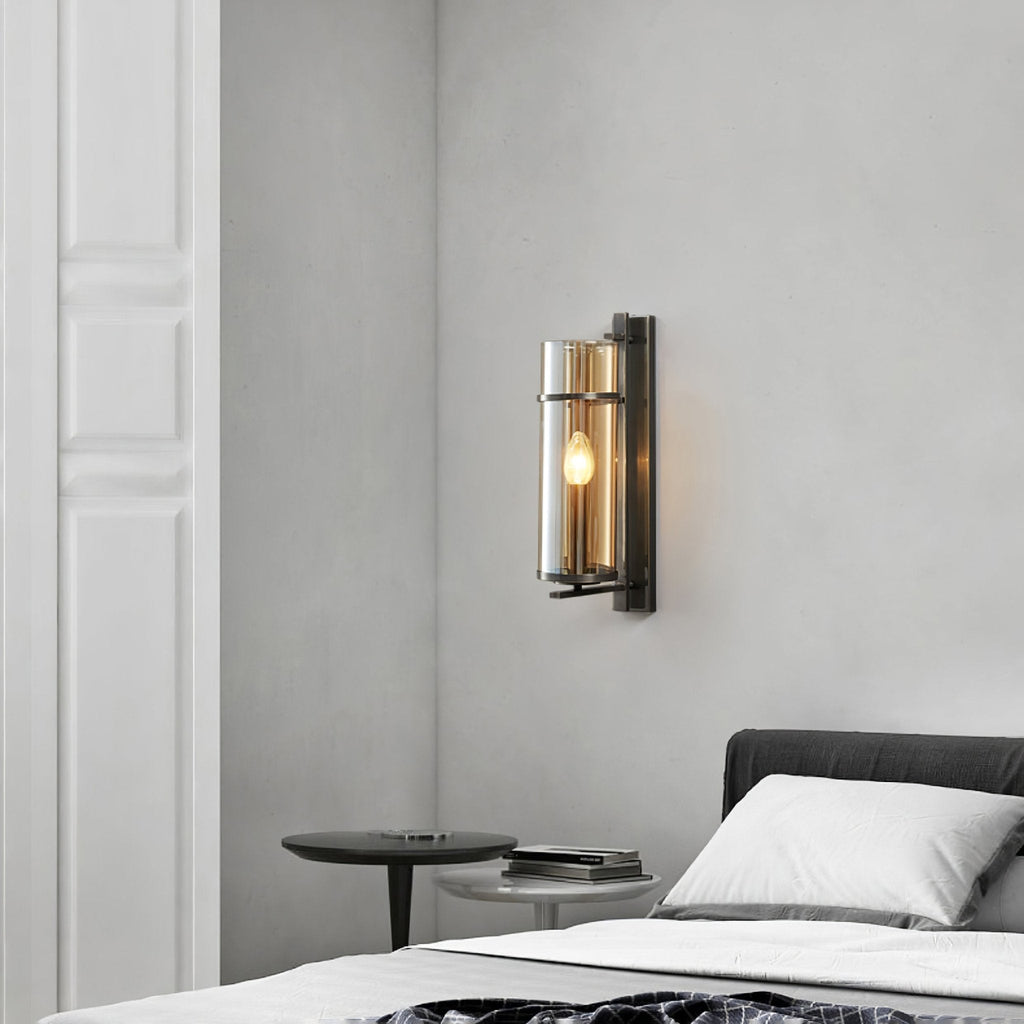Amalfi Wall Light - Dia 10cm x H 40cm Metal, Hardwired Wall Sconce, detail 4