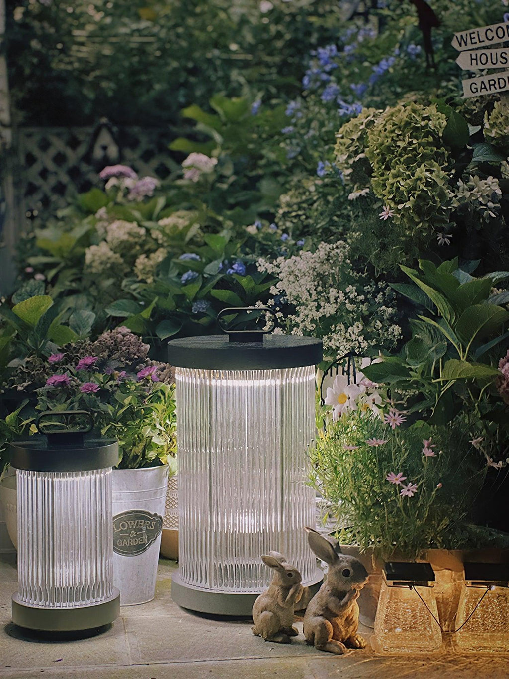Lantern Garden Solar Exterior Light - ∅ 7.9″ x H 14.2″ Stainless Steel, Outdoor Wall Light, detail 10