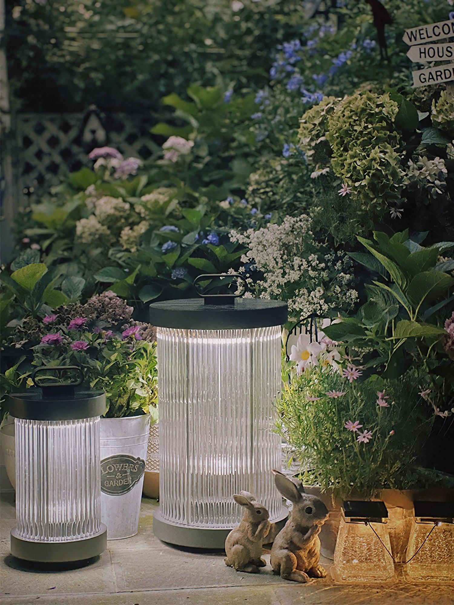Lantern Garden Solar Exterior Light - ∅ 7.9″ x H 14.2″ Stainless Steel, Outdoor Wall Light, detail 10