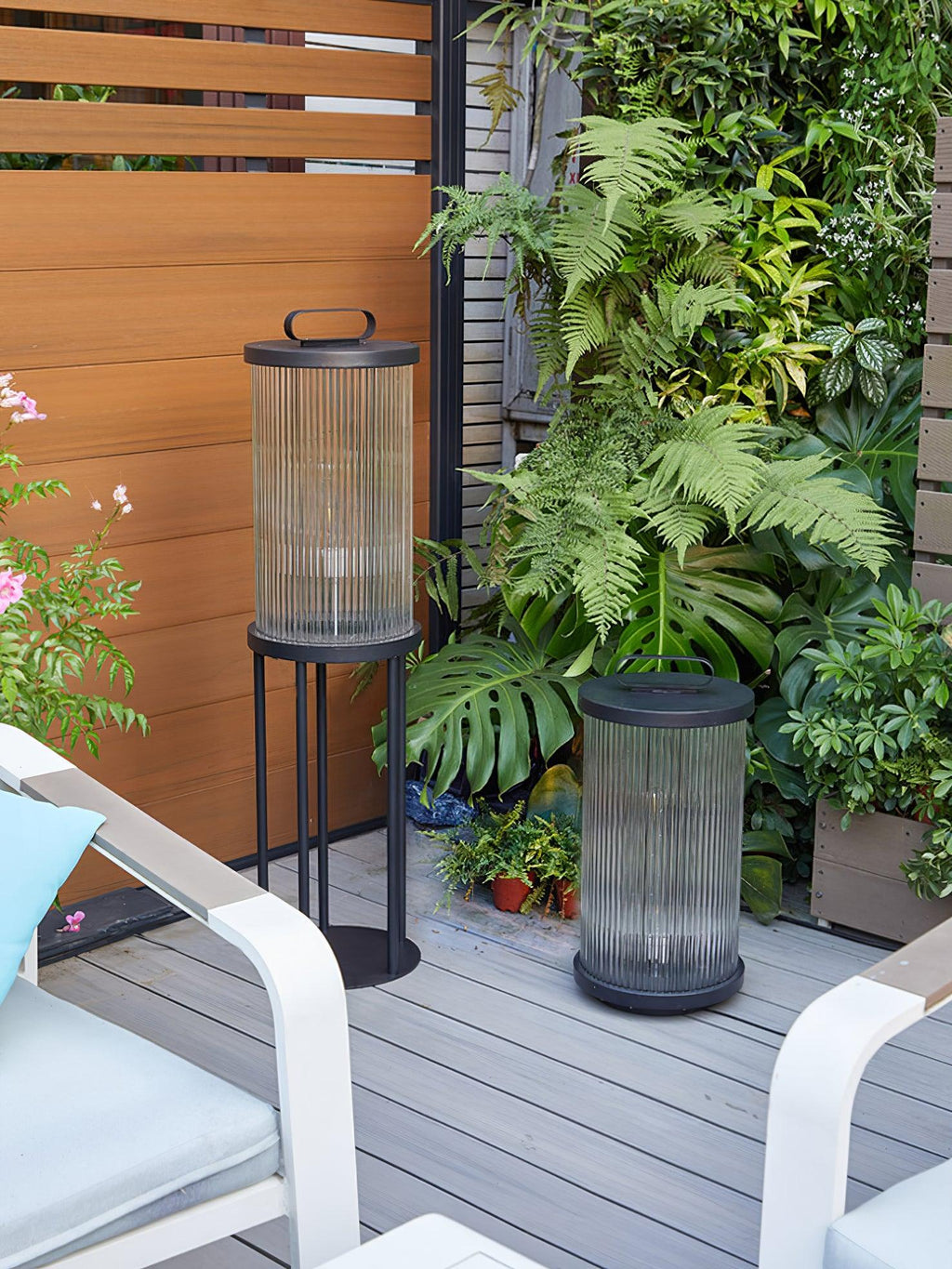 Lantern Garden Solar Exterior Light - ∅ 7.9″ x H 14.2″ Stainless Steel, Outdoor Wall Light, detail 21