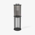Glass Ambient Line Lantern Garden Lights, Outdoor Wall Light, Stainless Steel, ∅ 7.9″ x H 14.2″