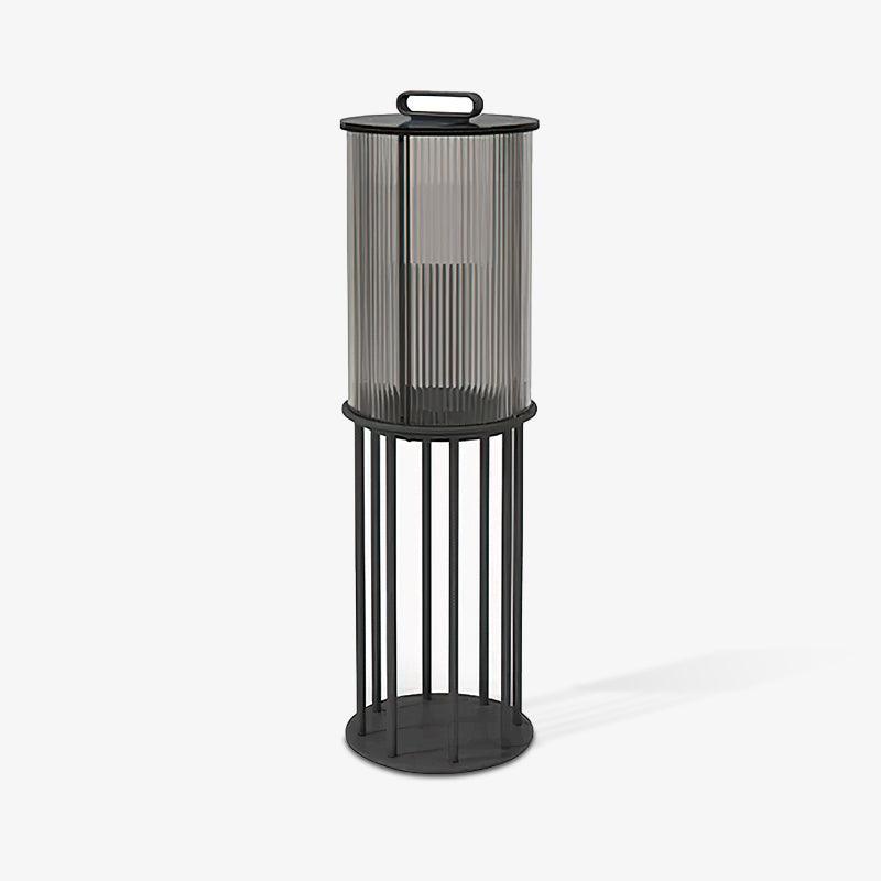Glass Ambient Line Lantern Garden Lights, Outdoor Wall Light, Stainless Steel, ∅ 7.9″ x H 14.2″