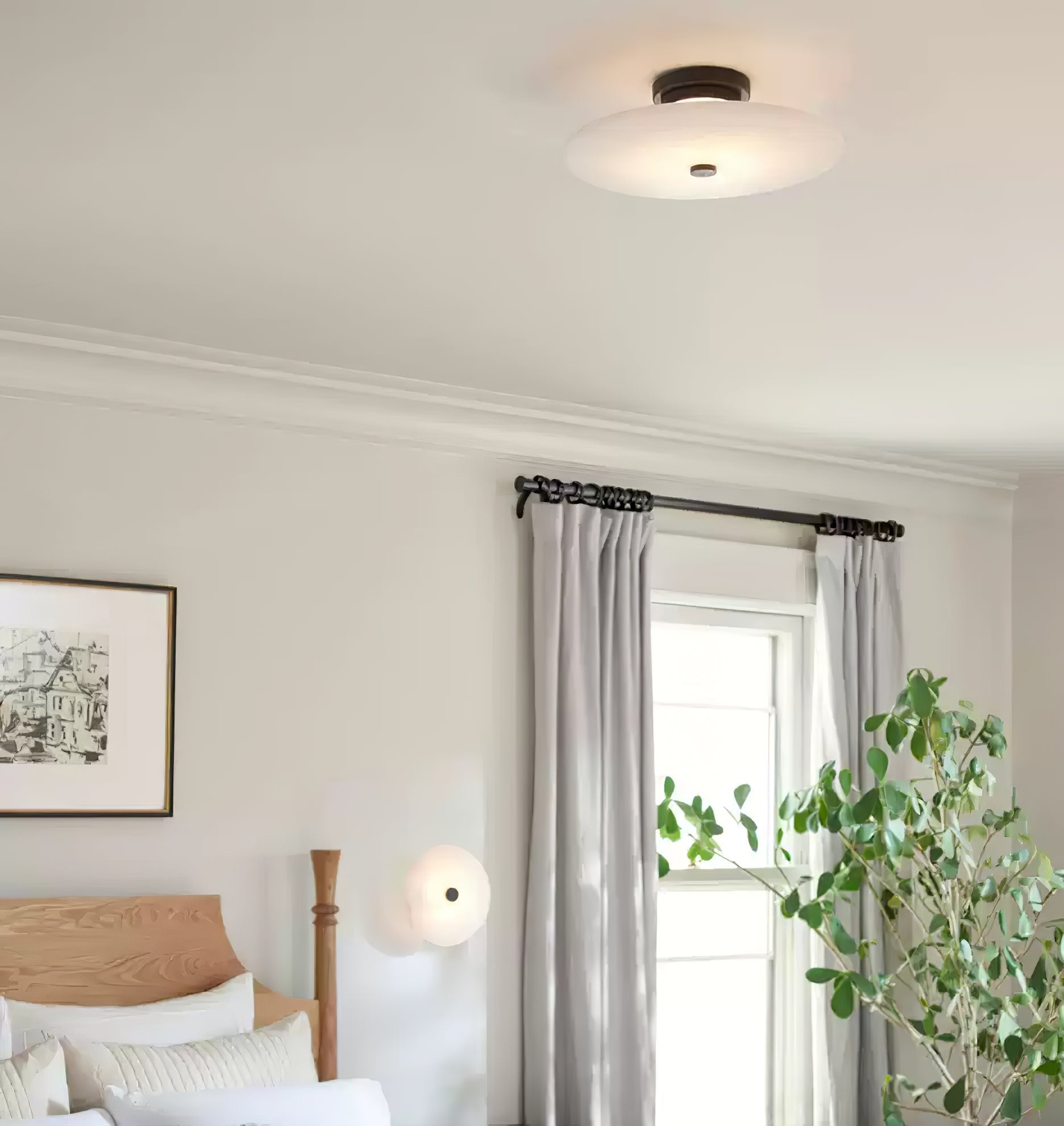 Ankeny Alabaster Wall Light, Hardwired Wall Sconce, detail 5