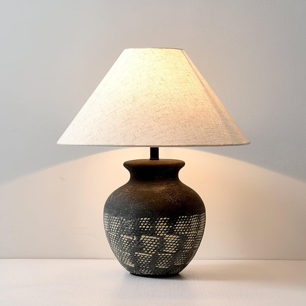 Ansel Ceramic Table Light, Bedside Table Lamp, detail 3