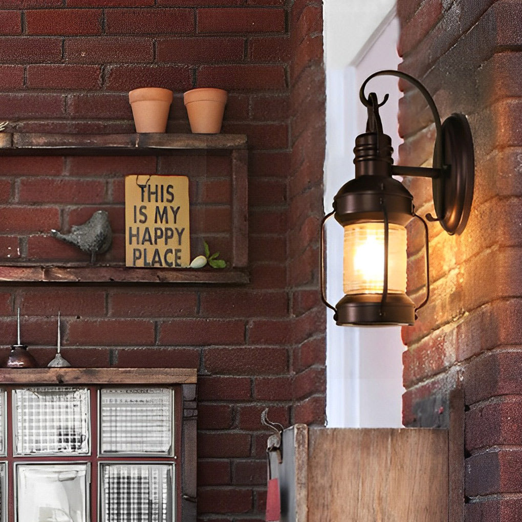 Antique Lantern Aluminum Waterproof LED Exterior Wall Light Lawn Lights, Outdoor Wall Light, Dia 5in